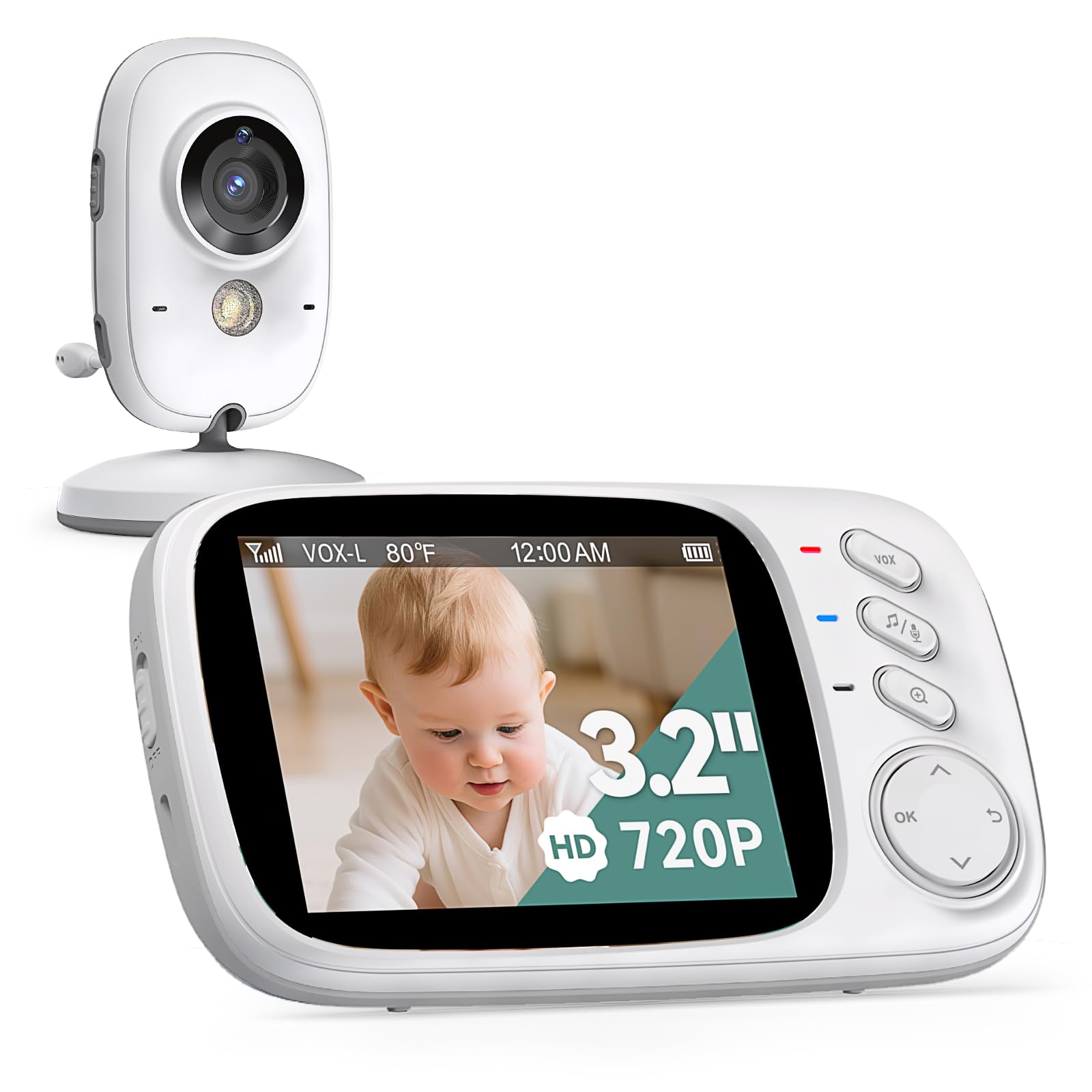 Amazon.com: No WiFi Baby Monitor with Camera and Audio,Lag